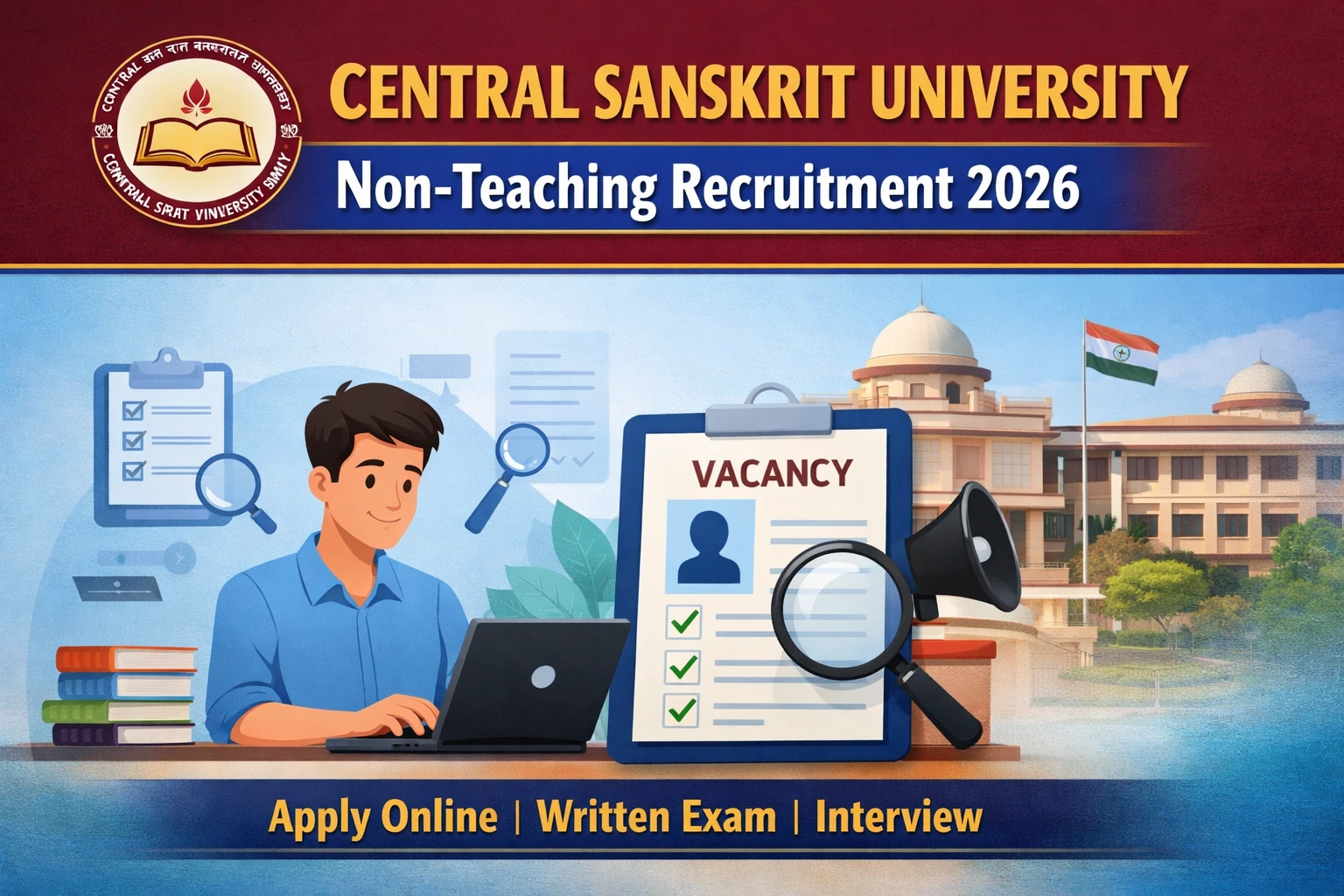Central Sanskrit University CSU Non-Teaching Recruitment 2026
