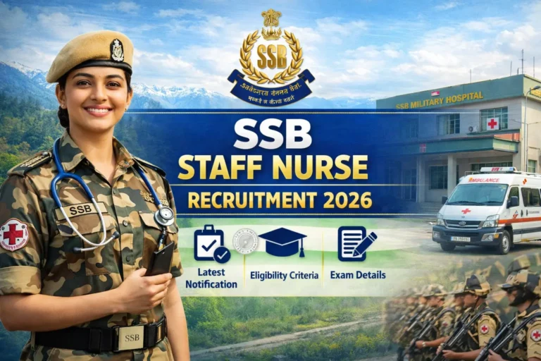 SSB Staff Nurse Recruitment 2026