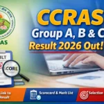 CCRAS Group A B and C Result 2026 Out