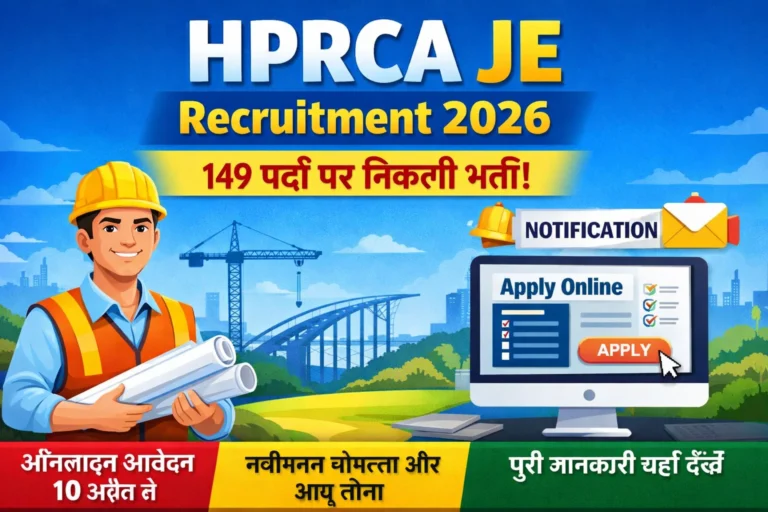 HPRCA JE Recruitment 2026