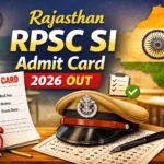 Rajasthan RPSC SI Admit Card 2026 Out