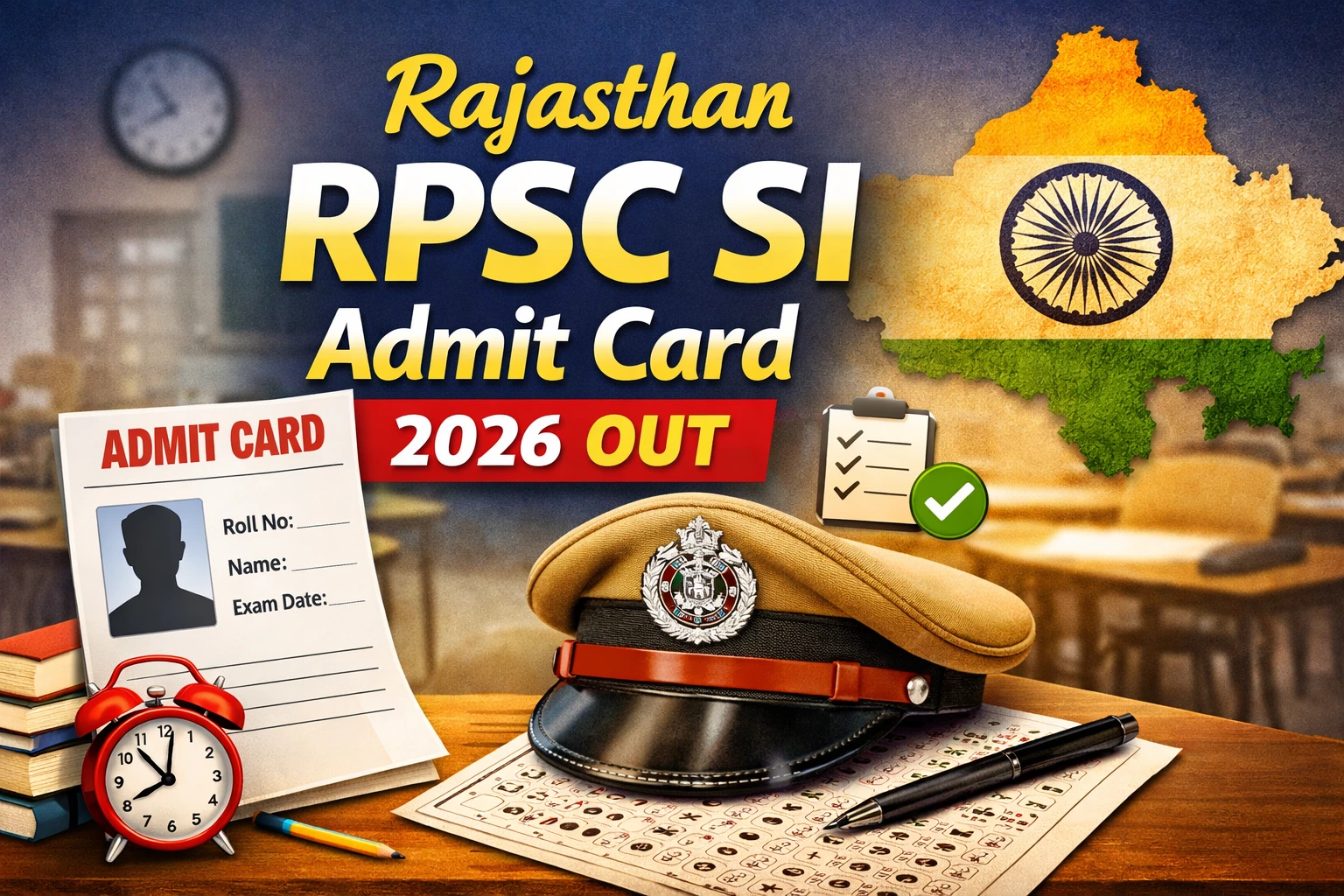 Rajasthan RPSC SI Admit Card 2026 Out