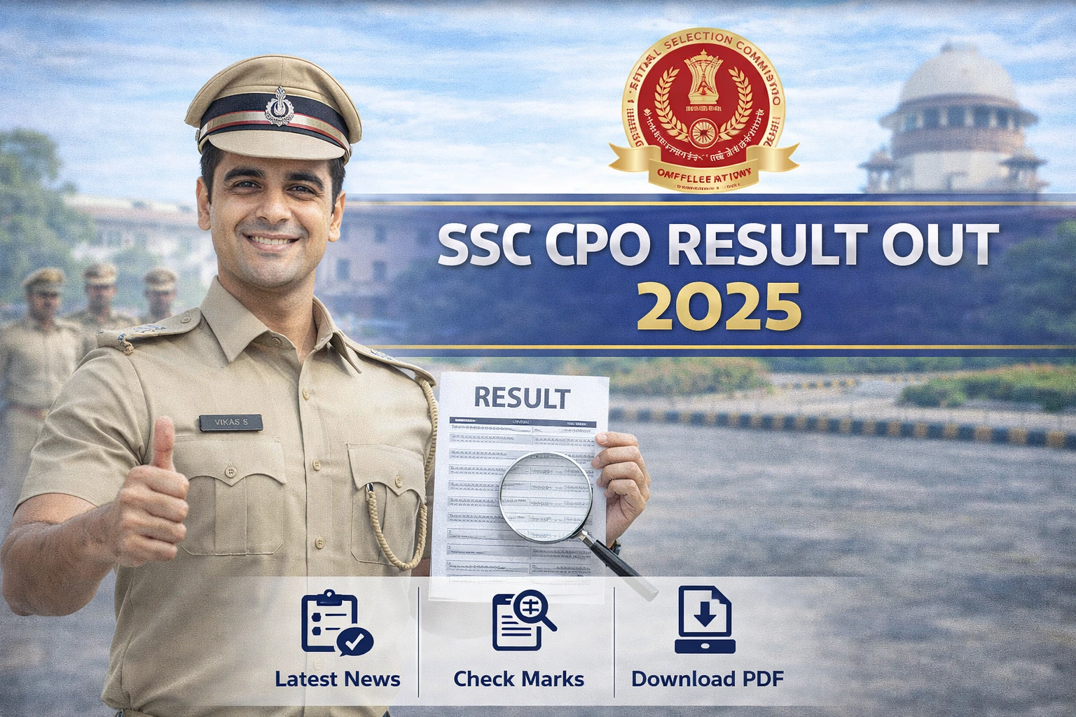 SSC CPO Result Out 2025